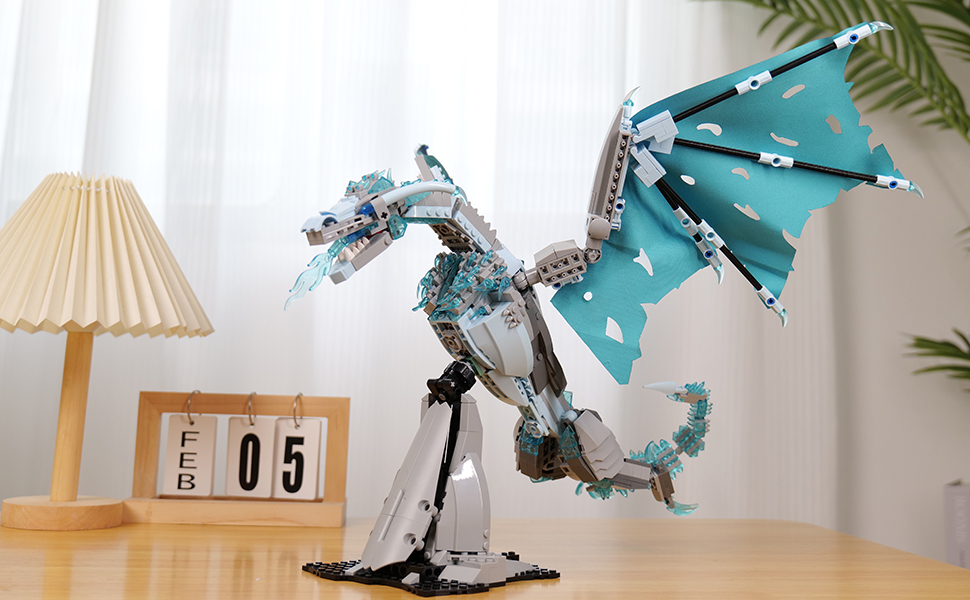 Amazon.com: QFJ Ideas Ice Dragon Building Set，Compatible with